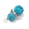 Alloy with Glass Seed Beads Pendants PALLOY-MZ00276-02-4