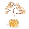 Natural Yellow Quartz Chips Tree of Life Decorations DJEW-B013-01C-1