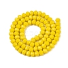Opaque Solid Color Imitation Jade Glass Beads Strands LS-EGLA-A044-P6mm-D04-3
