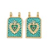 Brass Enamel Pendants KK-B157-28G-2