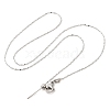 Non-Tarnish 304 Stainless Steel Serpentine Chain Necklace for Women NJEW-G104-07P-1