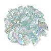 UV Plating Rainbow Iridescent Acrylic Enamel Beads OACR-G012-08A-3