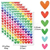 4 Bags Heart Pattern DIY Paper Picture Stickers AJEW-FS0001-17-4