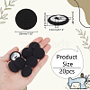  20Pcs Cloth with Aluminum Base Buttons BUTT-NB0001-77D-2