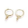 Brass Huggie Hoop Earring Findings KK-L177-37G-2