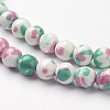 Synthetic Ocean White Jade Bead Strands G-J350-8mm-06-3