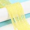 Baking Painted Transparent Glass Beads Strands DGLA-F029-J2mm-06-2