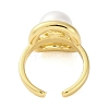 Brass Square Open Cuff Rings RJEW-R100-01G-3