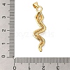 Rack Plating Brass Micro Pave Cubic Zirconia Pendants ZIRC-F142-37G-3