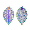 Ion Plating(IP) 304 Stainless Steel Filigree Pendants STAS-S118-065-2