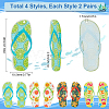 16Pcs 4 Styles Slipper Theme Acrylic Pendants MACR-SC0001-69-2