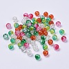 5 Colors Spray Painted & Baking Painted Crackle Glass Beads CCG-X0010-10-8mm-2