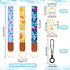 BENECREAT Printed Polyester Ribbon Wristlet Keychain KEYC-BC0001-03A-2