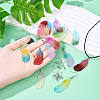 DIY Acrylic Feather Pendant Waxed Cotton Cord Necklace & Earring Making Kits DIY-YW0011-53-5