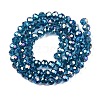 Electroplate Glass Beads Strands X-EGLA-A044-T6mm-B27-3