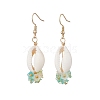 Natural Mixed Cowrie Shell Dangle Earrings EJEW-JE06858-3