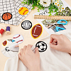 12Pcs 6 Style Sports Ball Theme Computerized Towel Fabric Embroidery Iron on Cloth Patches PATC-FG0001-64-3