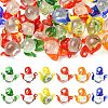 30Pcs 3D Transparent Glass Beads GLAA-CJ0003-05-1