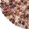 Natural Red Hematoid Quartz/Ferruginous Quartz Beads Strands G-K389-E81-01-3