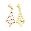 Brass Micro Pave Colorful Cubic Zirconia Pendants KK-G430-01G-03-1