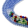 Transparent Gradient Color Glass Beads Strands GLAA-H021-01A-42-3