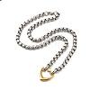 202 Stainless Steel Box Chain Necklaces STAS-A100-18G-2