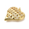 Rack Plating Brass Micro Pave Cubic Zirconia Pendants ZIRC-F142-14C-G-2