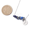 Natural Lapis Lazuli Chip & Constellation Pendant Necklaces NJEW-JN05084-09-3