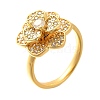 Flower Rotatable Finger Ring for Women RJEW-U035-01G-08-4