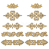  10Pcs 5 Style Ethnic Style Polyester Metallic Thread Embroidery Iron on Applique Patch PATC-NB0001-21-1