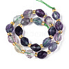 Natural Colorful Fluorite Beads Strands G-N342-53-8x6-11-3