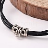 Adjustable Cowhide Leather Cord Bracelets BJEW-JB02162-2