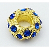 Alloy Rhinestone European Beads CPDL-H011-1-1