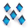 Embossed Glass Rhinestone Pendants GLAA-J101-04B-2