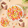 500Pcs Rubberized Style Imitated Silicone Acrylic Beads OACR-SP0001-33C-6