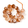Natural Citrine(Heated) Beads Strands G-S345-10mm-18-01-2