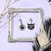 2Pcs Cat Alloy Enamel Pendant Decoration HJEW-JM02496-2