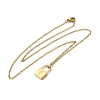 304 Stainless Steel Rolo Chain Pendant Necklaces NJEW-S444-01G-05-2