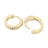 Brass Micro Pave Clear Cubic Zirconia Hoop Earrings for Women EJEW-S228-09G-2