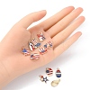 20Pcs 10 Styles American Flag Style Alloy Enamel Charms ENAM-YW0002-41-5