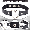 2Pcs 2 Styles Punk Rock Style PU Leather Necklaces NJEW-CL0001-27-6