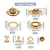 WADORN 10 Sets Brass Purse Twist Lock FIND-WR0009-82G-2