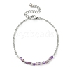 Natural Amethyst Beads Link Bracelets BJEW-JB11835-04-2