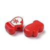 Christmas Decorations Theme Opaque Acrylic Bead with Enamel X-OACR-Z021-01E-2