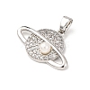 Brass Micro Pave Cubic Zirconia Pendants KK-F917-05B-P-2