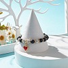 Natural Lava Rock Stretch Bracelet with Rhinestone Beads BJEW-JB07723-01-2