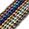 Electroplated Strong Magnetic Synthetic Hematite Beads Strands G-P518-02-1