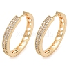 Rack Plating Brass Clear Cubic Zirconia Hoop Earrings EJEW-M090-01G-06-4