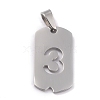 Non-Tarnish 304 Stainless Steel Pendants STAS-O127-B03-1