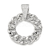 Rack Plating Brass Micro Pave Cubic Zirconia Pendants KK-M021-08P-1